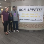 Me,My father and one of the students.SGA/Campus Community showing their appreciation to the workers