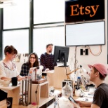 Every employee receives a $100 Etsy credit to decorate their desk.