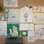 Back wall of the studio