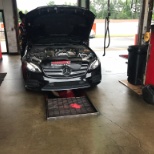 One of the many vehicles serviced at the shop