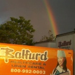 Rainbow over one of our trucks in Tipton