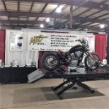 Motorcycle Lift at Trade Show