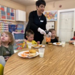 Preschool lunch time at DDC Foster (catered meals)