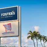 Foster's airport sign