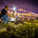 Photographing the Ohio River bridge