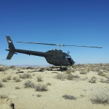 Flying over the National Test Facility, Fort Irwin