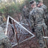 Building night course obstacles that would be used for the Lieutenants.