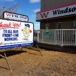 Thankful to all frontline workers at Windsor Plywood in Saskatoon.