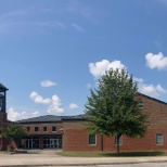 View of the exterior of Howard High School in Macon, GA