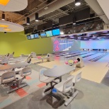 Onsite amenities include a bowling alley, a basketball court, and two cafes.