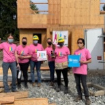 Employees volunteering at Habitat for Humanity in 2021!