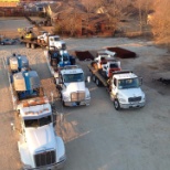 Moving equipment in preparation for the Arlington branch to open.