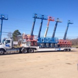 Delivering a few scissor lifts.