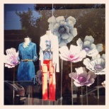 Giant poppies I made of watercolor paper, dyed in blueberry dye