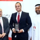 My photo while receiving banker of the year with High management managers