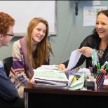 One of our many educators working in small groups with students. 