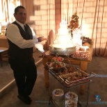 Staff with dessert cart