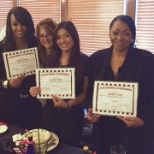 Elizabeth Arden luncheon with my co-workers.