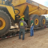 Salesman discussing equipment with customer