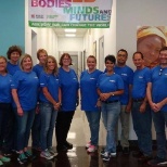 11 employees from the Medical Education Specialist team at HQ volunteered at Feed the Children.