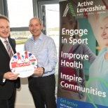 Our Sales & Marketing Director Peter Dodding showing our support for the Lancashire School Games