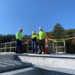 Our crew at Gifford Hospital in Randolph during a Crane Pick.