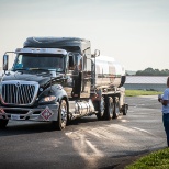 Foster Fuels truck leaving for Emergency Relief efforts