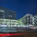 Arlington Campus at night. 