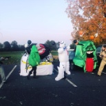 Our team having fun in our Trunk or Treat event! #Ghostbusters