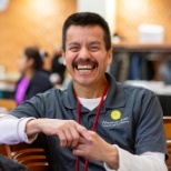 A Wisconsin Union employee smiles for the camera!