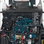 Engine compartment of Bobcat loader