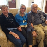 Caregiver and resident smiles!