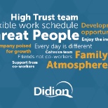 Here's what our employees say they like about Didion!