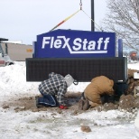 New sign installation in Appleton