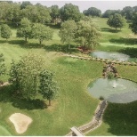 Aerial view of South Hills Country Club Golf Course