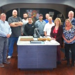 Our Kent team in our Showroom celebrating Deborah's Anniversary.