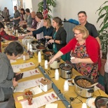 Chili cook-off on a cold winter's day