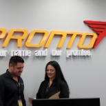 Pronto Insurance Sales Agents work together to give our customers the best service.