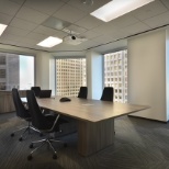 Welcoming conference room overlooking downtown used for meetings, orientation and interviews.