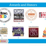 Just a few of the awards and honors Hiller, LLC has achieved!