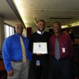 when i received my award being the staff of the month