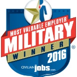 Proud to be a 2016 Most Valuable Employer as awarded by Civilianjobs.com.