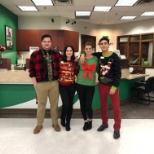 Celebrating our Associates with Ugly Sweaters during the holidays.