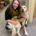 Mel and therapy dog Ringo