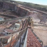 Conveyor for the quartzite stone in Dell Rapids, SD