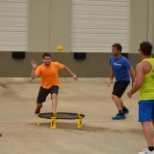 Spikeball game at lunch