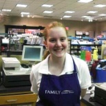 Working at the Family Christian Store in Fair Oaks Mall.