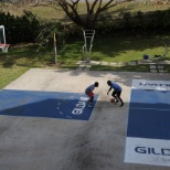 Basketball court in our Barbados office