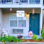 Bent Creek Apartments office, freshly landscaped and ready for Memorial Day!!