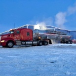 Truck 383L playing in the snow